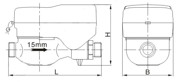 Class C Normal Size Prepayment Water Meter Multijet Wet Type Plug-in Card Type